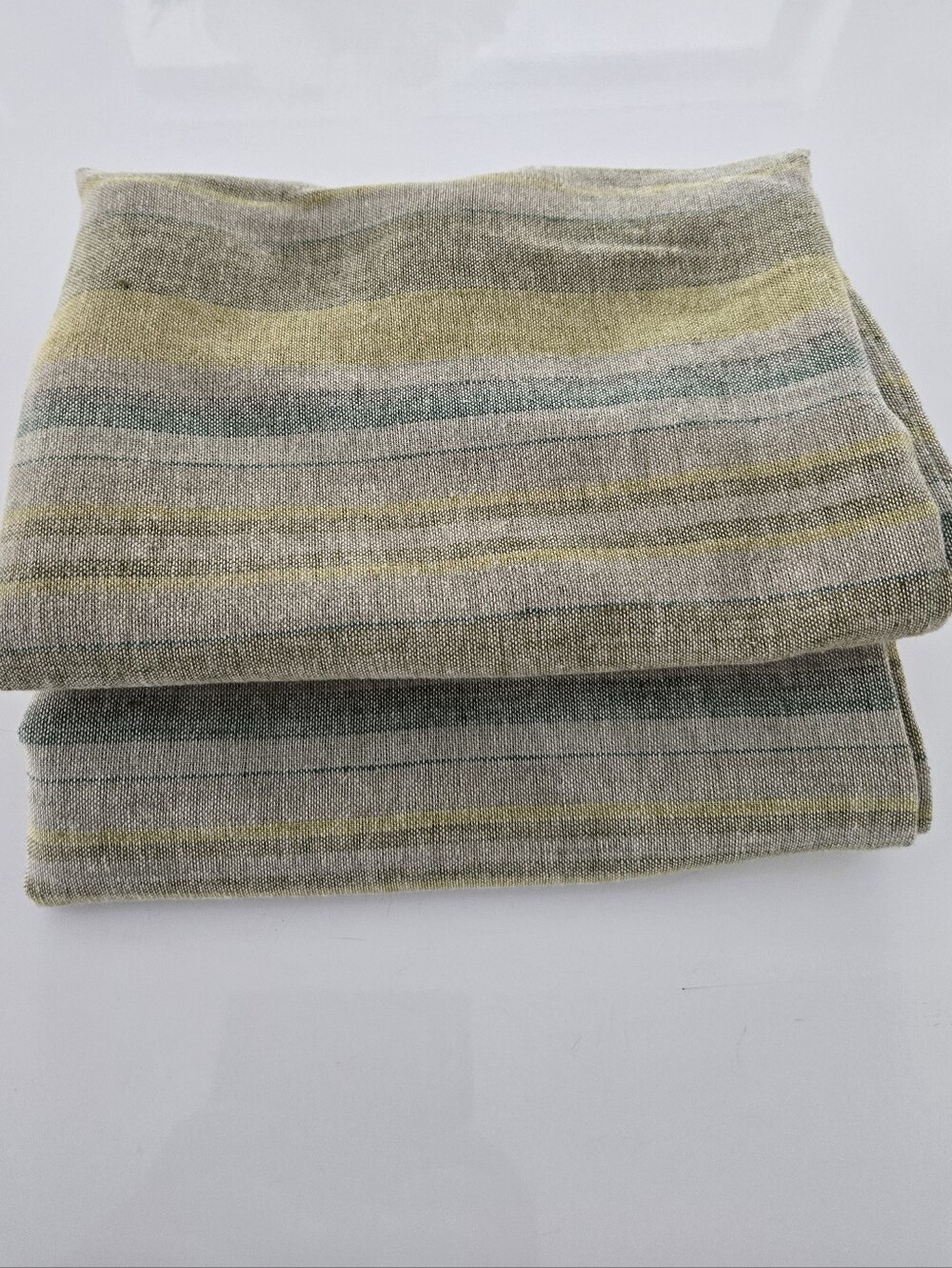 Pine Cone Hill Tree Top Linen Standard Sham Striped Tie 20x26 Linen/Cotton